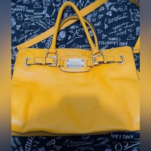 Michael Kors Vibrant leather Yellow Shoulder Bag